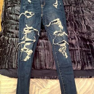 American Eagle Next Level Stretch Size 4 Patched jeans